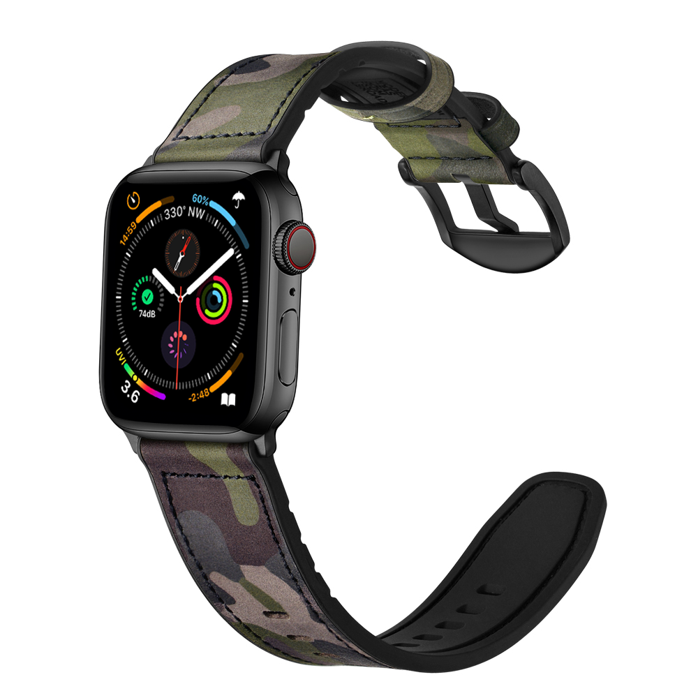 Hybrid Sports Leather Band for Apple Watch Camouflage